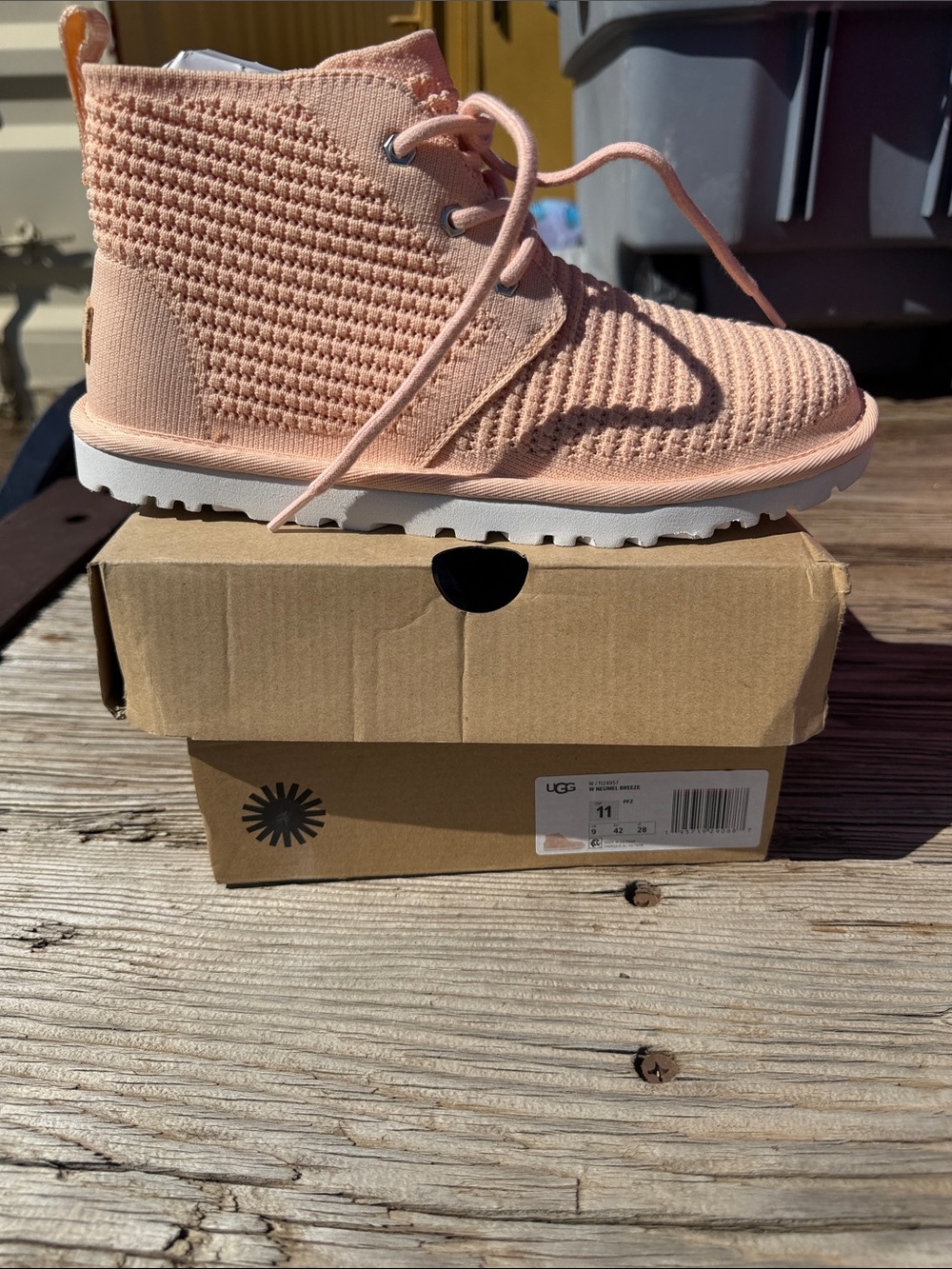 UGG Kinzey Knit Ankle Bootie in Light Pink